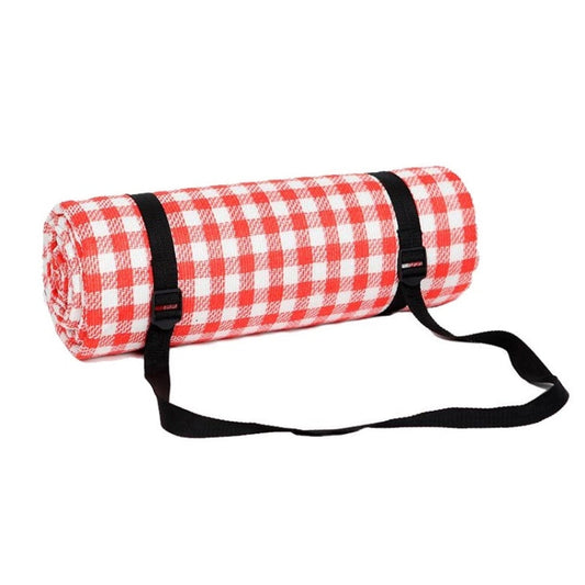 Rynx | FP1409 6mm Thickened Moisture-Proof Beach Mat Outdoor Camping Tent Mat With Storage Bag 200x200cm(Red White Grid)