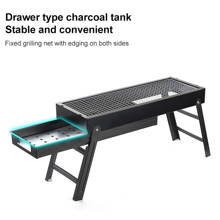 Rynx | Wrought Iron Barbecue Thickened Folding Barbecue 63.5x42x48cm