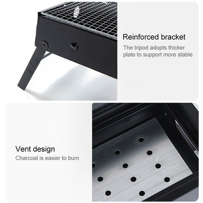 Rynx | Wrought Iron Barbecue Thickened Folding Barbecue 63.5x42x48cm