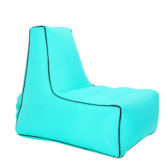Rynx | BB1082 Inflatable Sofa Inflatable Bed Outdoor Folding Portable Air Sofa Size: 70 x 65 x 60cm(Lake Green)