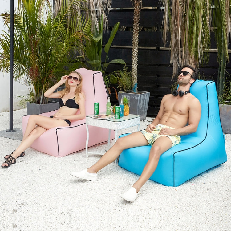 Rynx | BB1082 Inflatable Sofa Inflatable Bed Outdoor Folding Portable Air Sofa Size: 85 x 80 x 75cm(Orange)