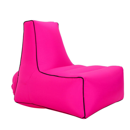 Rynx | BB1082 Inflatable Sofa Inflatable Bed Outdoor Folding Portable Air Sofa Size: 100 x 90 x 80cm(Rose Red)