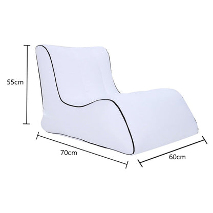 Rynx | BB1803 Foldable Portable Inflatable Sofa Single Outdoor Inflatable Seat, Size: 70 x 60 x 55cm(White)