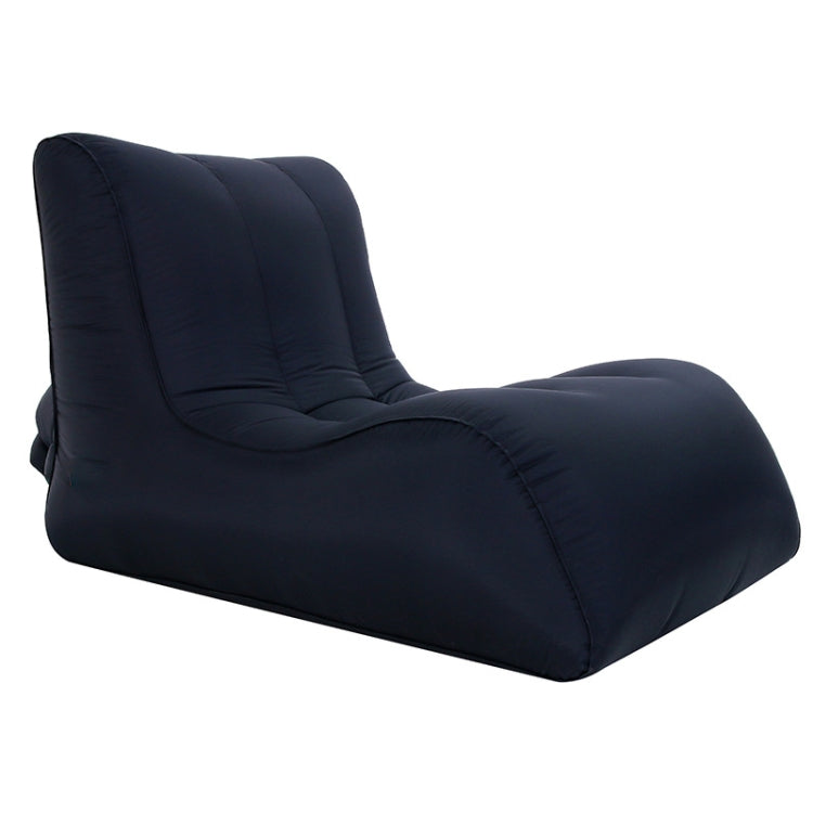 Rynx | BB1803 Foldable Portable Inflatable Sofa Single Outdoor Inflatable Seat, Size: 100 x 80 x 70cm(Black)