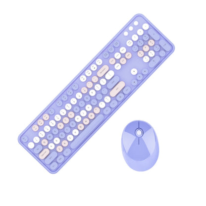 Rynx | Mofii Sweet Wireless Keyboard and Mouse Set Girl Punk Keyboard Office Set, Color: Purple Mixed Version