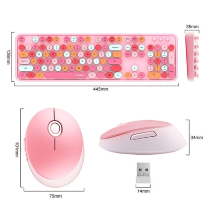 Rynx | Mofii Sweet Wireless Keyboard and Mouse Set Girl Punk Keyboard Office Set, Color: Purple Mixed Version