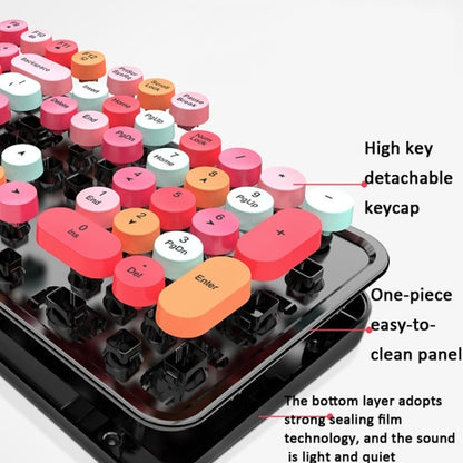 Rynx | Mofii Sweet Wireless Keyboard and Mouse Set Girl Punk Keyboard Office Set, Color: Purple Mixed Version