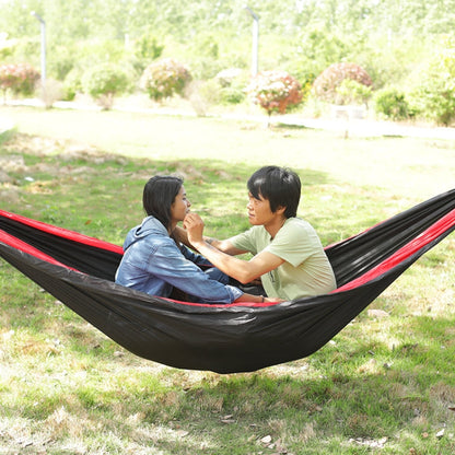 Rynx | Outdoor Hammock Nylon Parachute Cloth Travel Camping Swing, Style: 3m x 2m (Red+Sky Blue)
