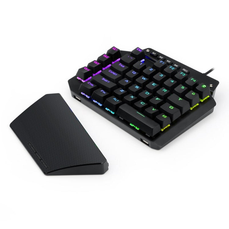 Rynx | K700 44 Keys RGB Illuminated Interchangeable Switch Gaming One-Hand Keyboard, Cable Length: 1m (Blue Shaft)
