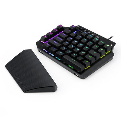 Rynx | K700 44 Keys RGB Illuminated Interchangeable Switch Gaming One-Hand Keyboard, Cable Length: 1m (Blue Shaft)