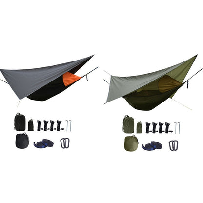 Rynx | Strut Mosquito Net Hammock Diamond Sunshade Set Outdoor Camping Automatic Quick-Open Anti-Mosquito Hammock Canopy Set(Army Green)