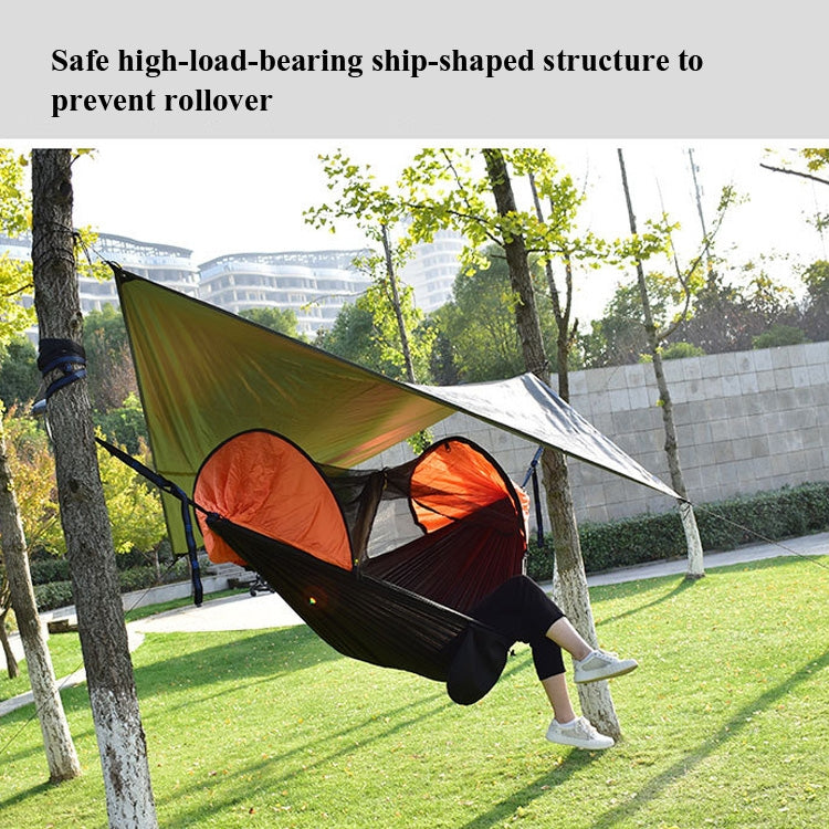 Rynx | Strut Mosquito Net Hammock Diamond Sunshade Set Outdoor Camping Automatic Quick-Open Anti-Mosquito Hammock Canopy Set(Army Green)