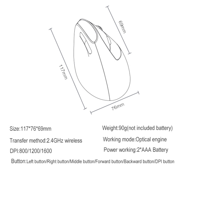 Rynx | Rapoo MV20 Ergonomic Wireless Silent Vertical Mouse (Silent Version)