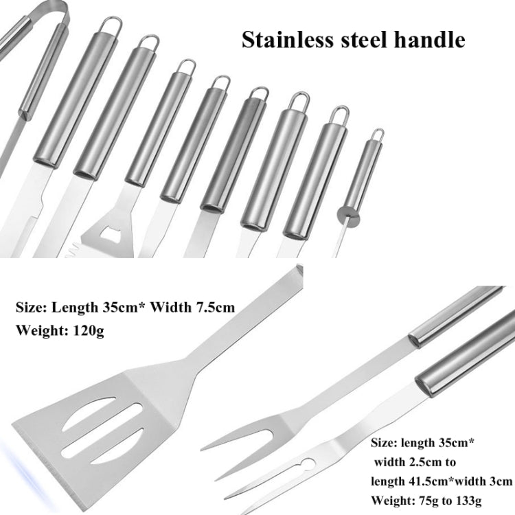 Rynx | 10 in 1 Barbecue Combination Tool Set Aluminum Box Stainless Steel Grill Set