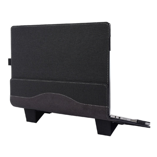 Rynx | For Samsung Galaxy Book Pro 15.6 Inch Leather Laptop Anti-Fall Protective Case with Stand (Black)