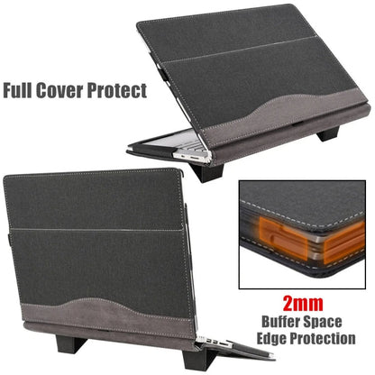 Rynx | For Samsung Galaxy Book 3 360 15.6 Inch Leather Laptop Anti-Fall Protective Case with Stand (Burgundy)