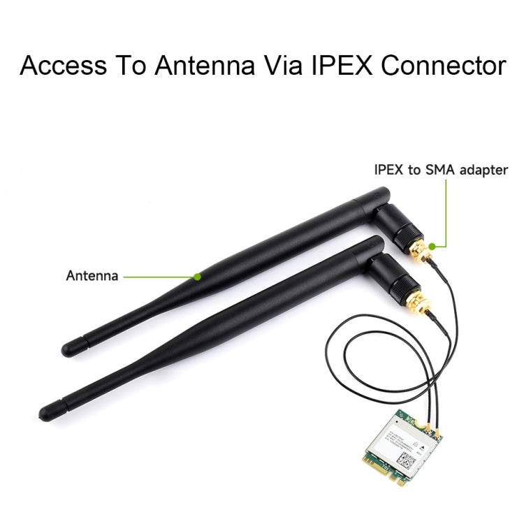 Rynx | Waveshare 24780 AW-CB375NF 2.4G/5GHz Dual-Band WiFi 5 Wireless NIC, RTL8822CE-CG Core, Supports BLE