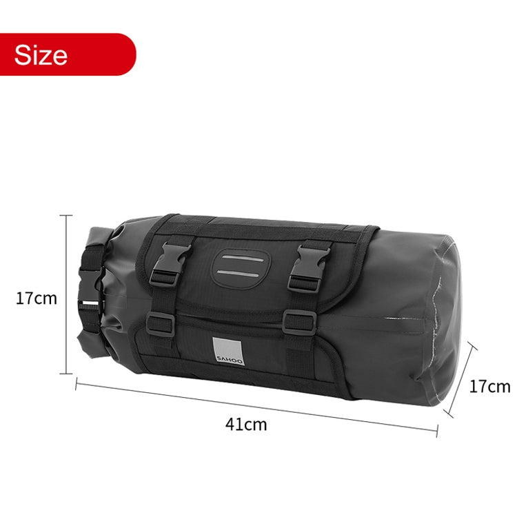 Rynx | SAHOO 11L Enlarged Bicycle Front Bag Mountain Bike Clip Mesh Waterproof And Wear-Resistant Handlebar Bag(Black)