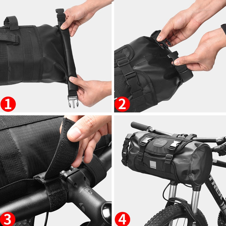 Rynx | SAHOO 11L Enlarged Bicycle Front Bag Mountain Bike Clip Mesh Waterproof And Wear-Resistant Handlebar Bag(Black)