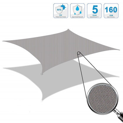 Rynx | Outdoor Garden Sunshade Sail Waterproof Anti-UV Canopy, Size: 3m x 4m(Gray)