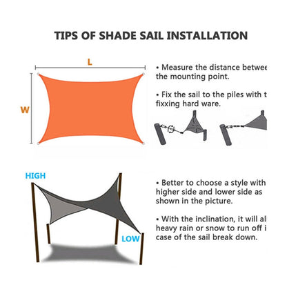 Rynx | Outdoor Garden Sunshade Sail Waterproof Anti-UV Canopy, Size: 3m x 5m(Beige)