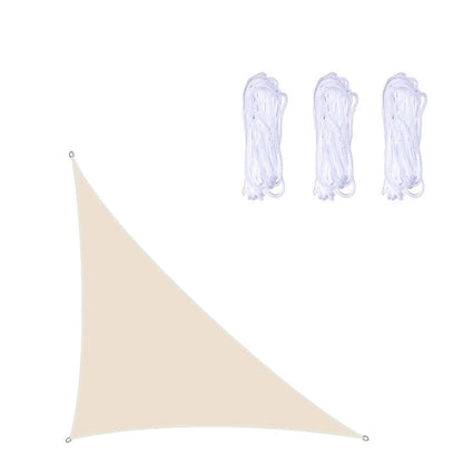 Rynx | Triangle Outdoor Garden Sunshade Sail Waterproof Anti-UV Canopy, Size: 4m x 4m x 5.7m(Beige)