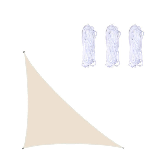 Rynx | Triangle Outdoor Garden Sunshade Sail Waterproof Anti-UV Canopy, Size: 4m x 4m x 5.7m(Beige)