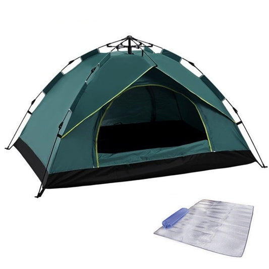 Rynx | TC-014 Outdoor Beach Travel Camping Automatic Spring Multi-Person Tent For 2 People(Green+Mat)