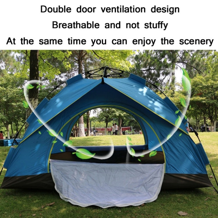 Rynx | TC-014 Outdoor Beach Travel Camping Automatic Spring Multi-Person Tent For 2 People(Blue+Mat+Hammock)
