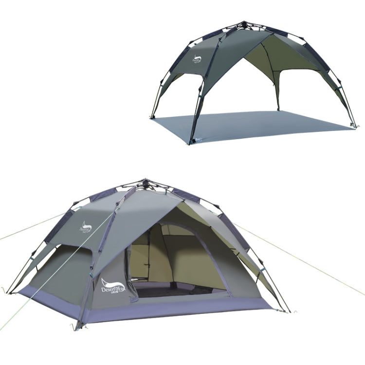 Rynx | Desert&Fox Outdoor Travel Camp Tent Beach Automatic Easily Building Tent for 3-4 People(Army Green)