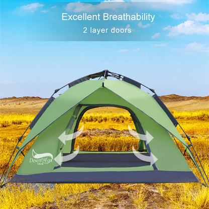 Rynx | Desert&Fox Outdoor Travel Camp Tent Beach Automatic Easily Building Tent for 3-4 People(Army Green)