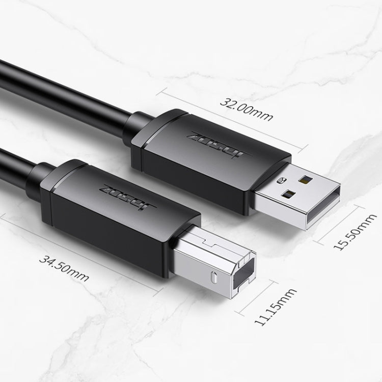 Rynx | 3 PCS Jasoz USB printer data cable oxygen-free copper core, cable length: 10m
