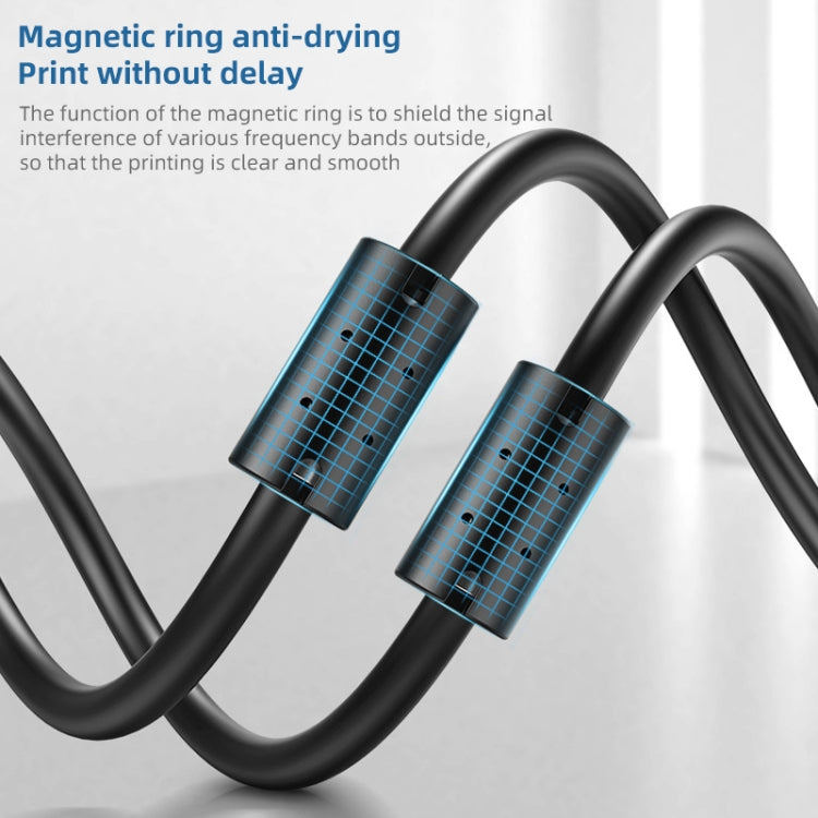 Rynx | 3 PCS Jasoz USB printer data cable oxygen-free copper core, cable length: 10m