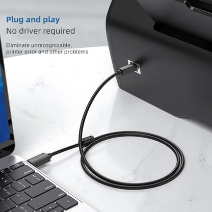 Rynx | 3 PCS Jasoz USB printer data cable oxygen-free copper core, cable length: 10m