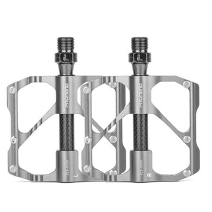 Rynx | PD-M86C  1 Pair PROMEND Bicycle Road Bike Mountain Bike 3 Palin Carbon Fiber Bearing Pedal(Silver)