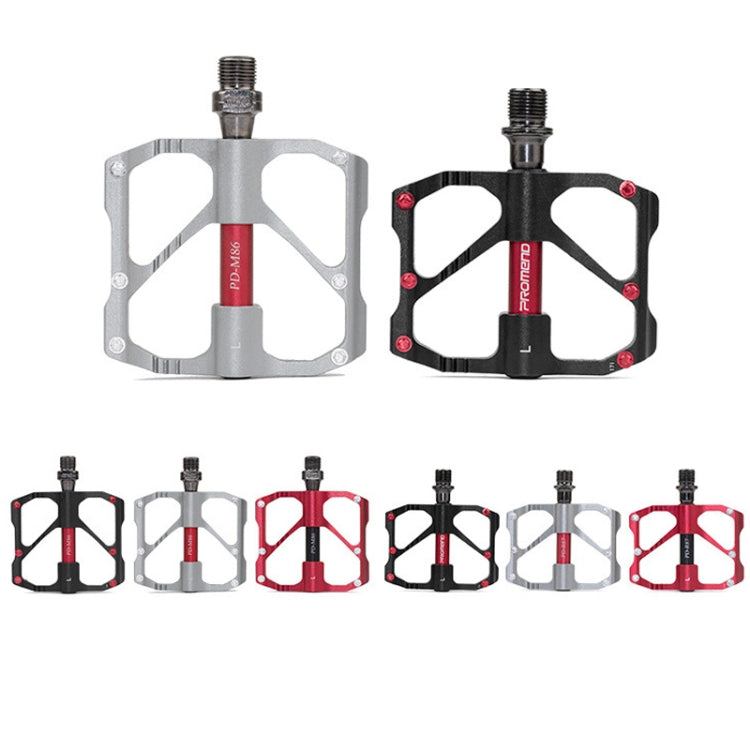 Rynx | PD-M86C  1 Pair PROMEND Bicycle Road Bike Mountain Bike 3 Palin Carbon Fiber Bearing Pedal(Silver)