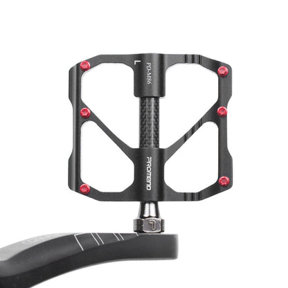Rynx | PD-M86C  1 Pair PROMEND Bicycle Road Bike Mountain Bike 3 Palin Carbon Fiber Bearing Pedal(Silver)