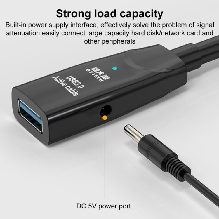 Rynx | D.Y.TECH USB 3.0 Male To Female Extension Cable Double Shielded Chip Data Cable, Length: 15m