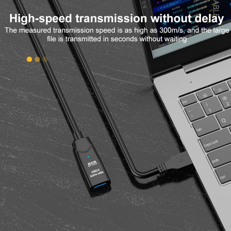 Rynx | D.Y.TECH USB 3.0 Male To Female Extension Cable Double Shielded Chip Data Cable, Length: 15m