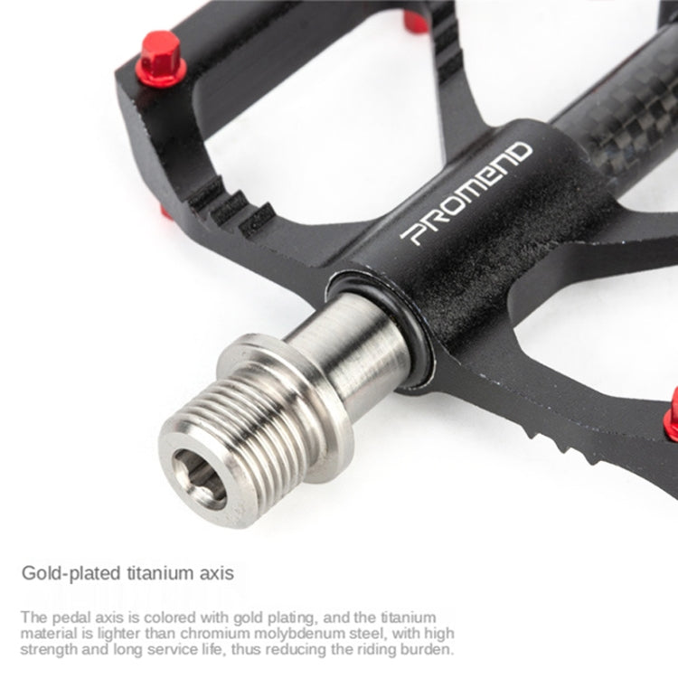 Rynx | 1 Pair PROMEND Titanium Axle Carbon Tube Bicycle Pedal Mountain Bike Road Bike 3 Palin Pedal PD-M86C-TI
