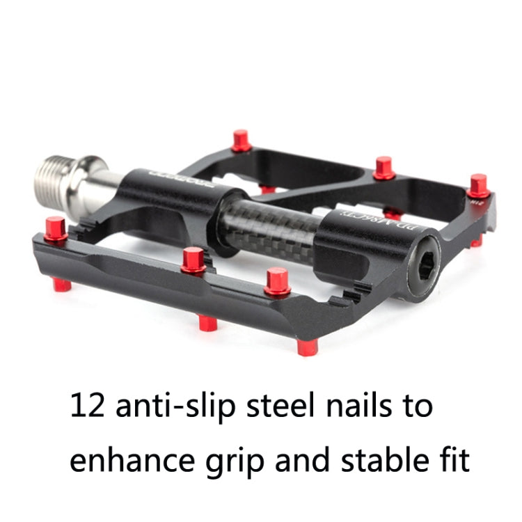 Rynx | 1 Pair PROMEND Titanium Axle Carbon Tube Bicycle Pedal Mountain Bike Road Bike 3 Palin Pedal PD-M86C-TI