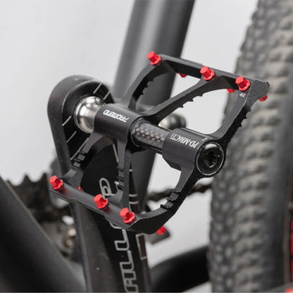Rynx | 1 Pair PROMEND Titanium Axle Carbon Tube Bicycle Pedal Mountain Bike Road Bike 3 Palin Pedal PD-M86C-TI