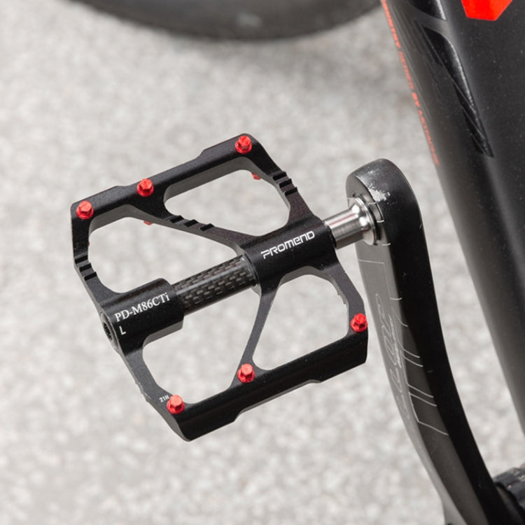 Rynx | 1 Pair PROMEND Titanium Axle Carbon Tube Bicycle Pedal Mountain Bike Road Bike 3 Palin Pedal PD-M86C-TI