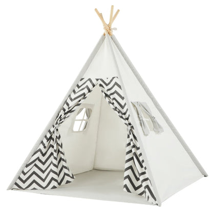 Rynx | Indian Children Tent Cotton Cloth Indoor Play House Parent-Child Doll House(Wavy Pattern)