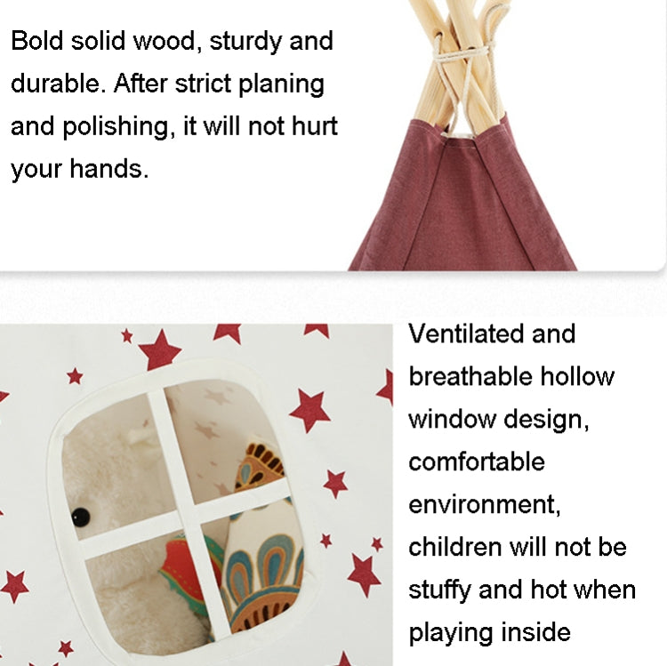 Rynx | Indian Children Tent Cotton Cloth Indoor Play House Parent-Child Doll House(Wavy Pattern)