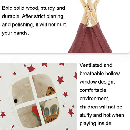 Rynx | Indian Children Tent Cotton Cloth Indoor Play House Parent-Child Doll House(Wavy Pattern)