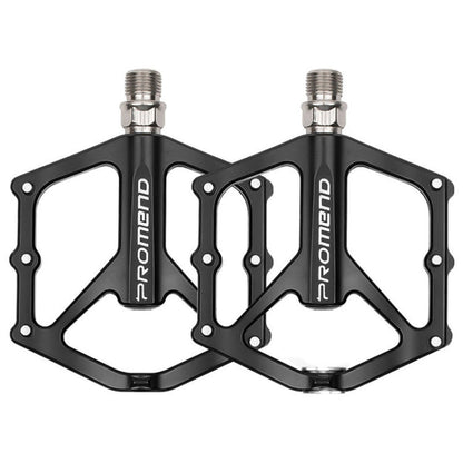 Rynx | 1 Pair PROMEND PD-M46 Bicycle Pedal Aluminum Alloy CNC Bearing Palin Pedal(Black)