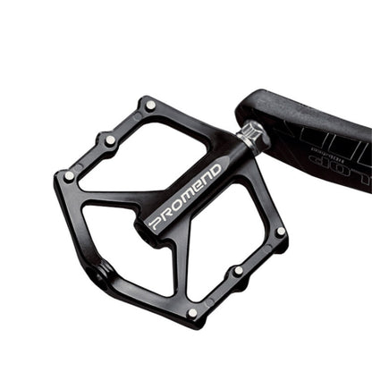 Rynx | 1 Pair PROMEND PD-M46 Bicycle Pedal Aluminum Alloy CNC Bearing Palin Pedal(Black)
