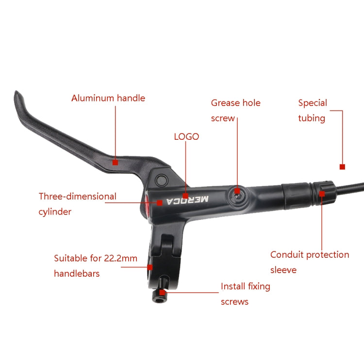 Rynx | Meroca M800 Bicycle Brake Mountain Bike Universal Bilateral Brake Oil Pressure Disc Brake, Style: Right Front 800mm