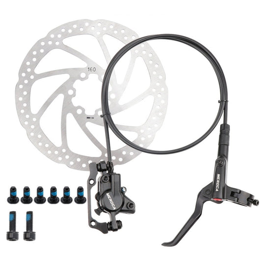 Rynx | Meroca M800 Bicycle Brake Mountain Bike Universal Bilateral Brake Oil Pressure Disc Brake, Style: Left Back 1400mm + Disc Brake